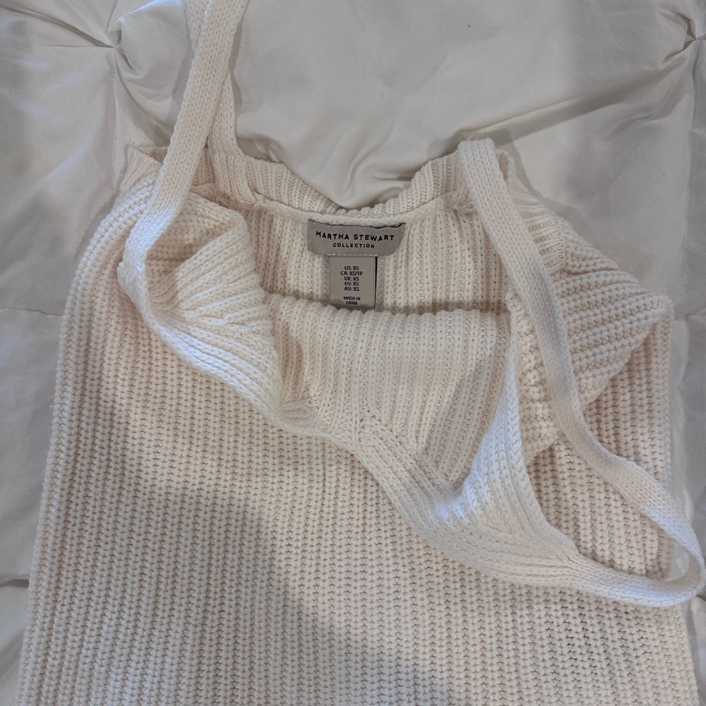 Martha Stewart Cream Knit Camisole - Picture 3 of 8